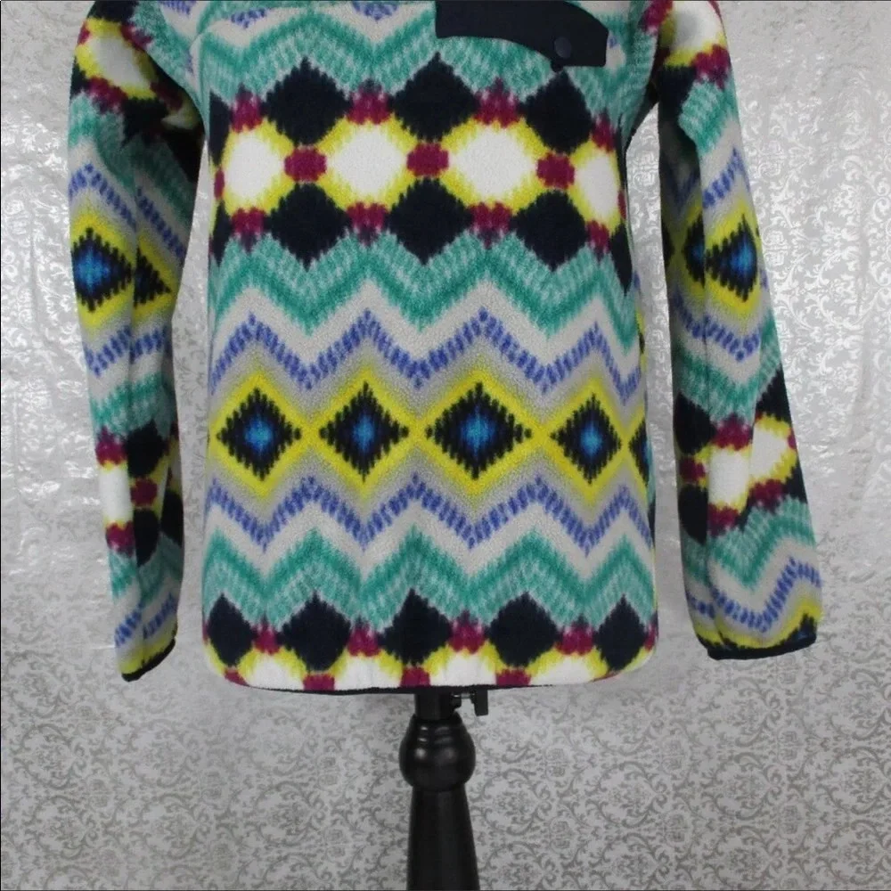 PATAGONIA Synchilla Geo Chevron Snap T Pullover Size XXS